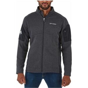 Spyder Men's Empire Full-Zip Jacket with Stretch Fleece and Zippered Pockets